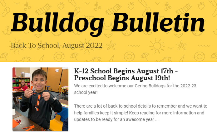 August Bulldog Bulletin