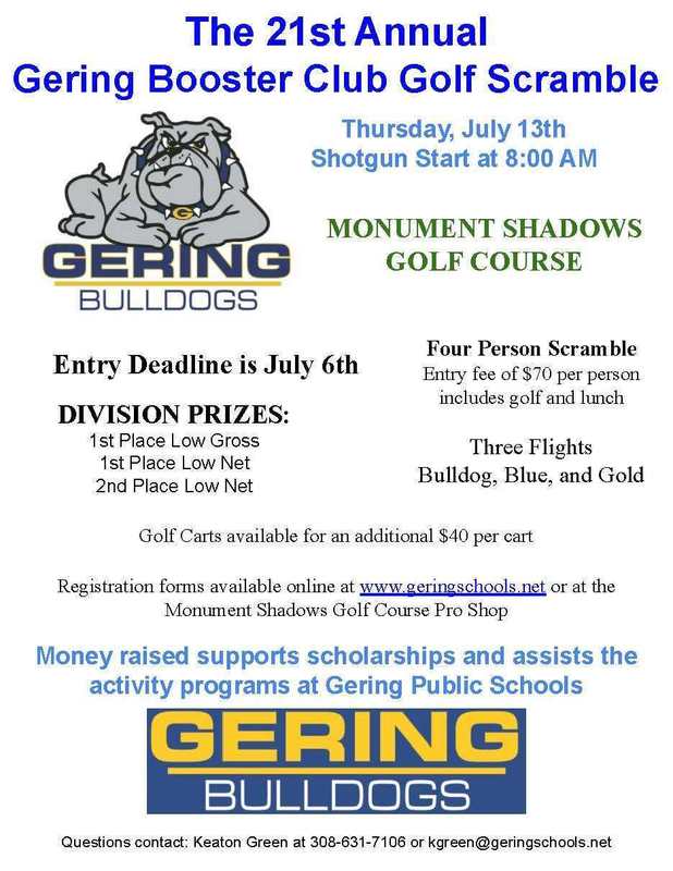 Gering Booster Club Golf Scamble Gering Public Schools